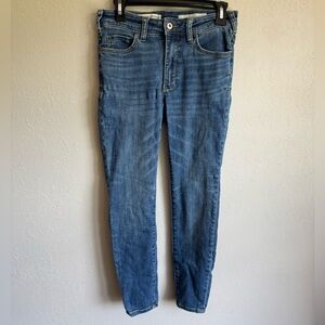 Anthropologie Pilcro Letterpress Blue High Rise Denim Legging Jeans Womens 27